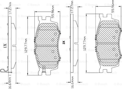 BOSCH F 03B 150 160 - Komplet Pločica, disk-kočnica www.molydon.hr