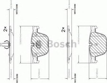 BOSCH F 03B 150 104 - Komplet Pločica, disk-kočnica www.molydon.hr