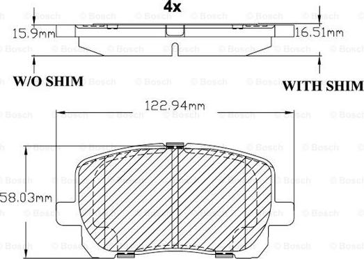 BOSCH F 03B 150 105 - Komplet Pločica, disk-kočnica www.molydon.hr