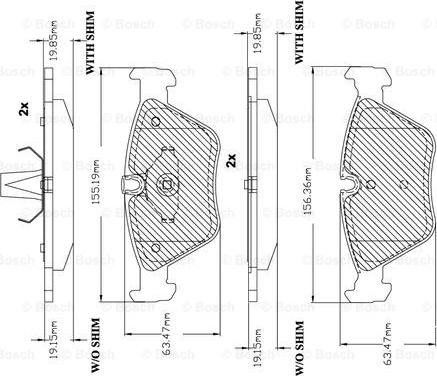 BOSCH F 03B 150 112 - Komplet Pločica, disk-kočnica www.molydon.hr