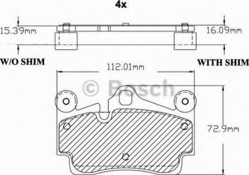 BOSCH F 03B 150 124 - Komplet Pločica, disk-kočnica www.molydon.hr