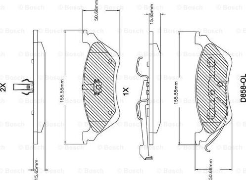 BOSCH F 03B 150 303 - Komplet Pločica, disk-kočnica www.molydon.hr