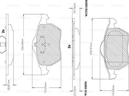 BOSCH F 03B 150 241 - Komplet Pločica, disk-kočnica www.molydon.hr