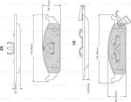 BOSCH F 03B 150 254 - Komplet Pločica, disk-kočnica www.molydon.hr