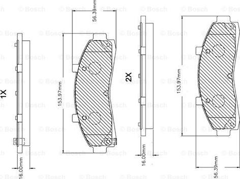 BOSCH F 03B 150 255 - Komplet Pločica, disk-kočnica www.molydon.hr