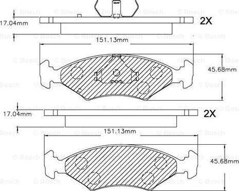 BOSCH F 03B 150 253 - Komplet Pločica, disk-kočnica www.molydon.hr