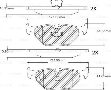 BOSCH F 03B 150 266 - Komplet Pločica, disk-kočnica www.molydon.hr