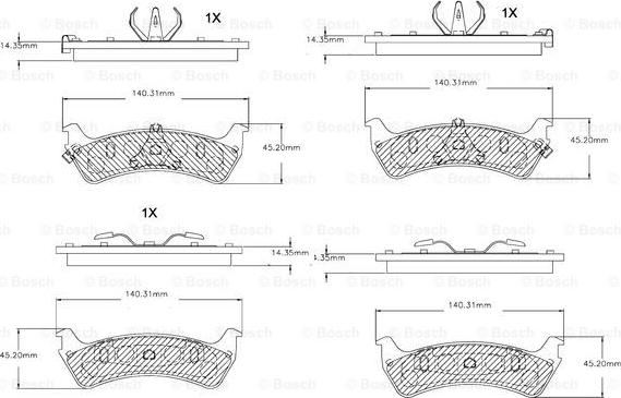 BOSCH F 03B 150 260 - Komplet Pločica, disk-kočnica www.molydon.hr