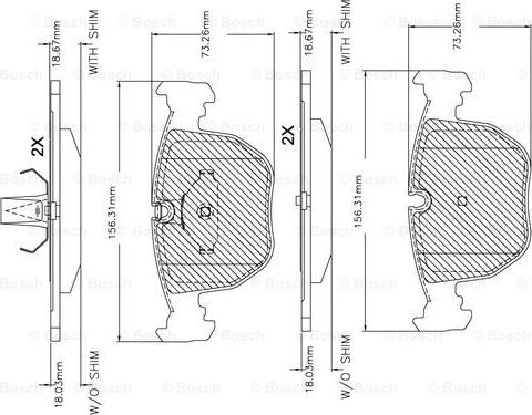 BOSCH F 03B 150 261 - Komplet Pločica, disk-kočnica www.molydon.hr