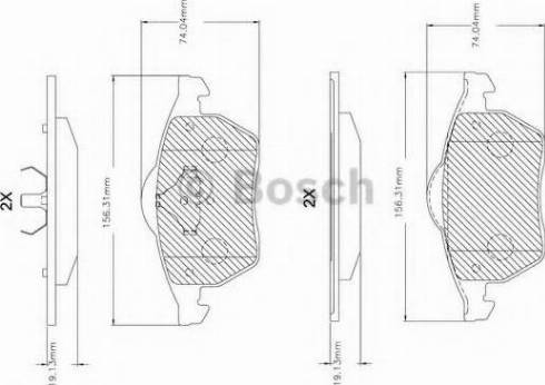 BOSCH F 03B 150 263 - Komplet Pločica, disk-kočnica www.molydon.hr