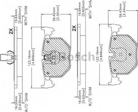 BOSCH F 03B 150 262 - Komplet Pločica, disk-kočnica www.molydon.hr