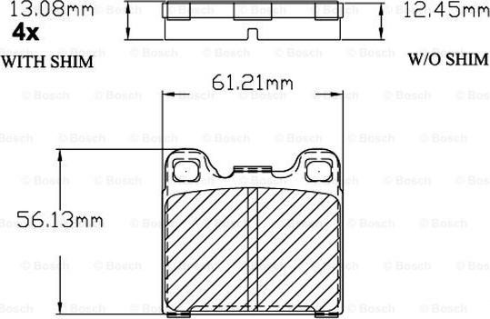 BOSCH F 03B 150 204 - Komplet Pločica, disk-kočnica www.molydon.hr