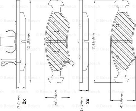 BOSCH F 03B 150 283 - Komplet Pločica, disk-kočnica www.molydon.hr