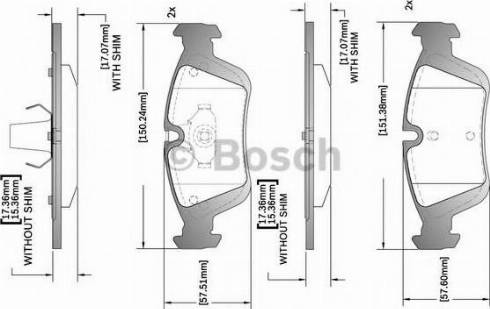 BOSCH F 03B 150 287 - Komplet Pločica, disk-kočnica www.molydon.hr