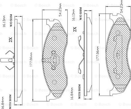 BOSCH F 03B 150 232 - Komplet Pločica, disk-kočnica www.molydon.hr