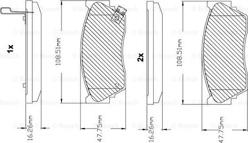 BOSCH F 03B 150 237 - Komplet Pločica, disk-kočnica www.molydon.hr