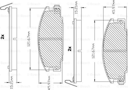 BOSCH F 03B 150 222 - Komplet Pločica, disk-kočnica www.molydon.hr