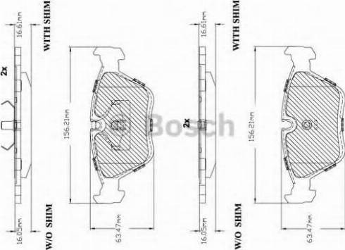 BOSCH F 03B 150 227 - Komplet Pločica, disk-kočnica www.molydon.hr