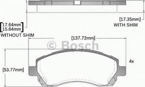 BOSCH F 03B 150 274 - Komplet Pločica, disk-kočnica www.molydon.hr