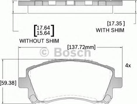 BOSCH F 03B 150 273 - Komplet Pločica, disk-kočnica www.molydon.hr