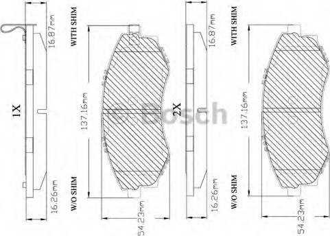 BOSCH F 03B 150 277 - Komplet Pločica, disk-kočnica www.molydon.hr