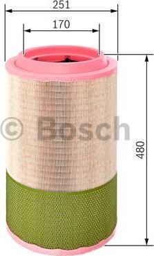 BOSCH F 026 400 257 - Filter za zrak www.molydon.hr