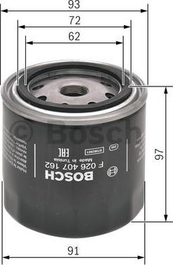 BOSCH F 026 407 162 - Filter za ulje www.molydon.hr