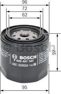 BOSCH F 026 407 167 - Filter za ulje www.molydon.hr