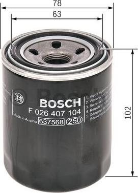 BOSCH F 026 407 104 - Filter za ulje www.molydon.hr