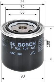 BOSCH F 026 407 138 - Filter za ulje www.molydon.hr