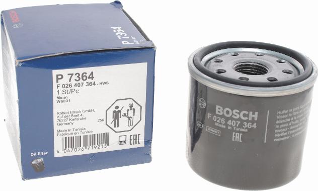 BOSCH F 026 407 364 - Filter za ulje www.molydon.hr