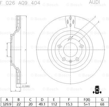 BOSCH F 026 A09 404 - Kočioni disk www.molydon.hr