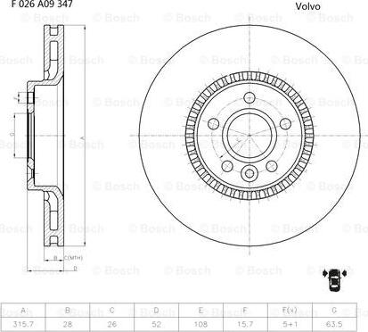 BOSCH F 026 A09 347 - Kočioni disk www.molydon.hr