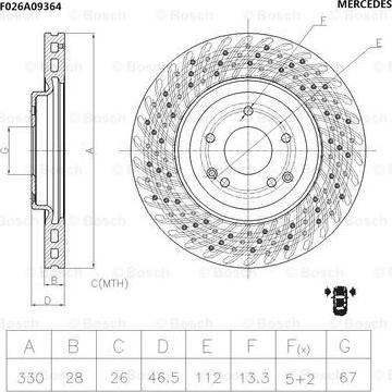 BOSCH F 026 A09 364 - Kočioni disk www.molydon.hr