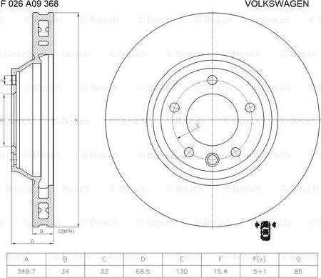 BOSCH F 026 A09 368 - Kočioni disk www.molydon.hr