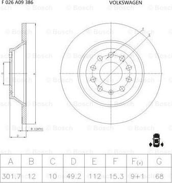 BOSCH F 026 A09 386 - Kočioni disk www.molydon.hr