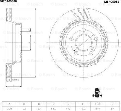 BOSCH F 026 A09 380 - Kočioni disk www.molydon.hr