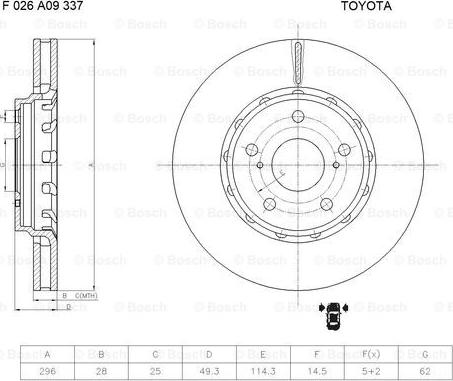 BOSCH F 026 A09 337 - Kočioni disk www.molydon.hr