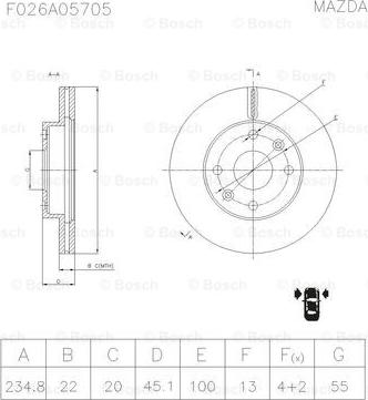 BOSCH F 026 A05 705 - Kočioni disk www.molydon.hr