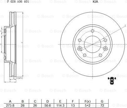 BOSCH F 026 A06 401 - Kočioni disk www.molydon.hr