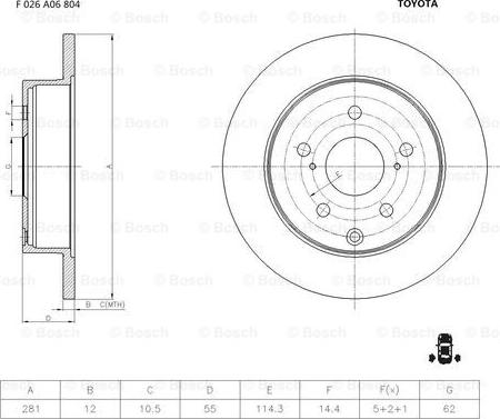 BOSCH F 026 A06 804 - Kočioni disk www.molydon.hr