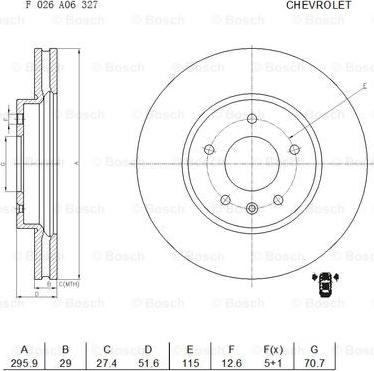 BOSCH F 026 A06 327 - Kočioni disk www.molydon.hr