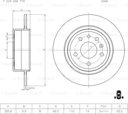 BOSCH F 026 A06 770 - Kočioni disk www.molydon.hr