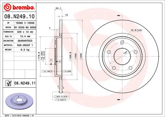 Bremsi DBB808S - Kočioni disk www.molydon.hr