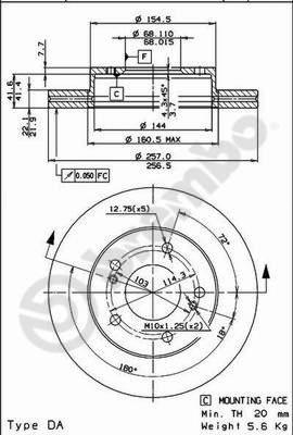 Maxtech 857126.6060 - Kočioni disk www.molydon.hr