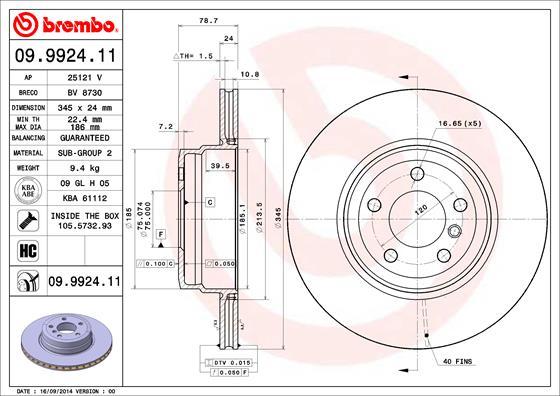 Brembo 09.9924.11 - Kočioni disk www.molydon.hr