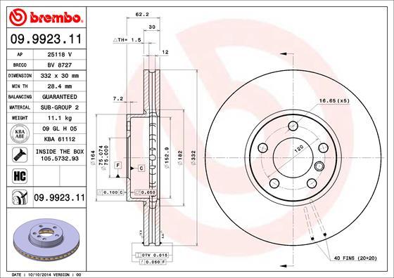 Brembo 09.9923.11 - Kočioni disk www.molydon.hr