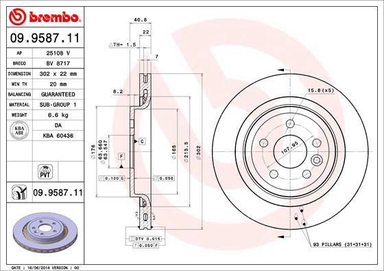 Brembo 09.9587.11 - Kočioni disk www.molydon.hr