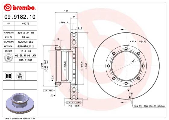 Brembo 09.9182.10 - Kočioni disk www.molydon.hr