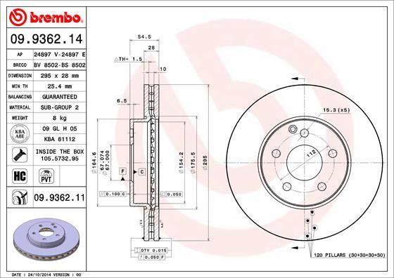 Brembo 09.9362.14 - Kočioni disk www.molydon.hr